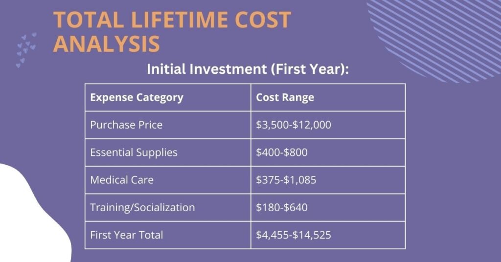 Total Lifetime Cost Analysis chart