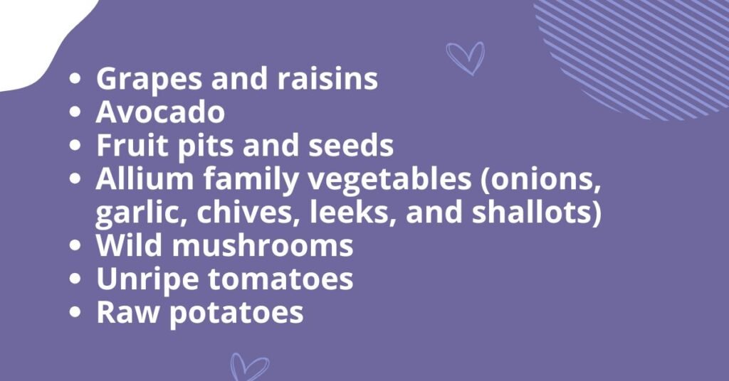 Fruits and Vegetables to Avoid list